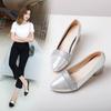 Spring new large size high heels pointed single shoes shallow mouth