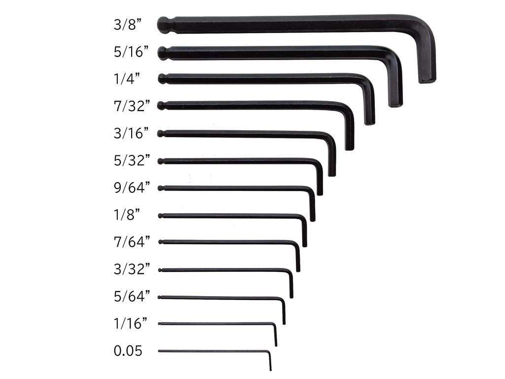 Hex Wrench, Hexagon Wrench, Inch Size, L-Shaped, Hexagonal, Ball Point, Hex Key Wrench Set, American Car, Harley, Tools