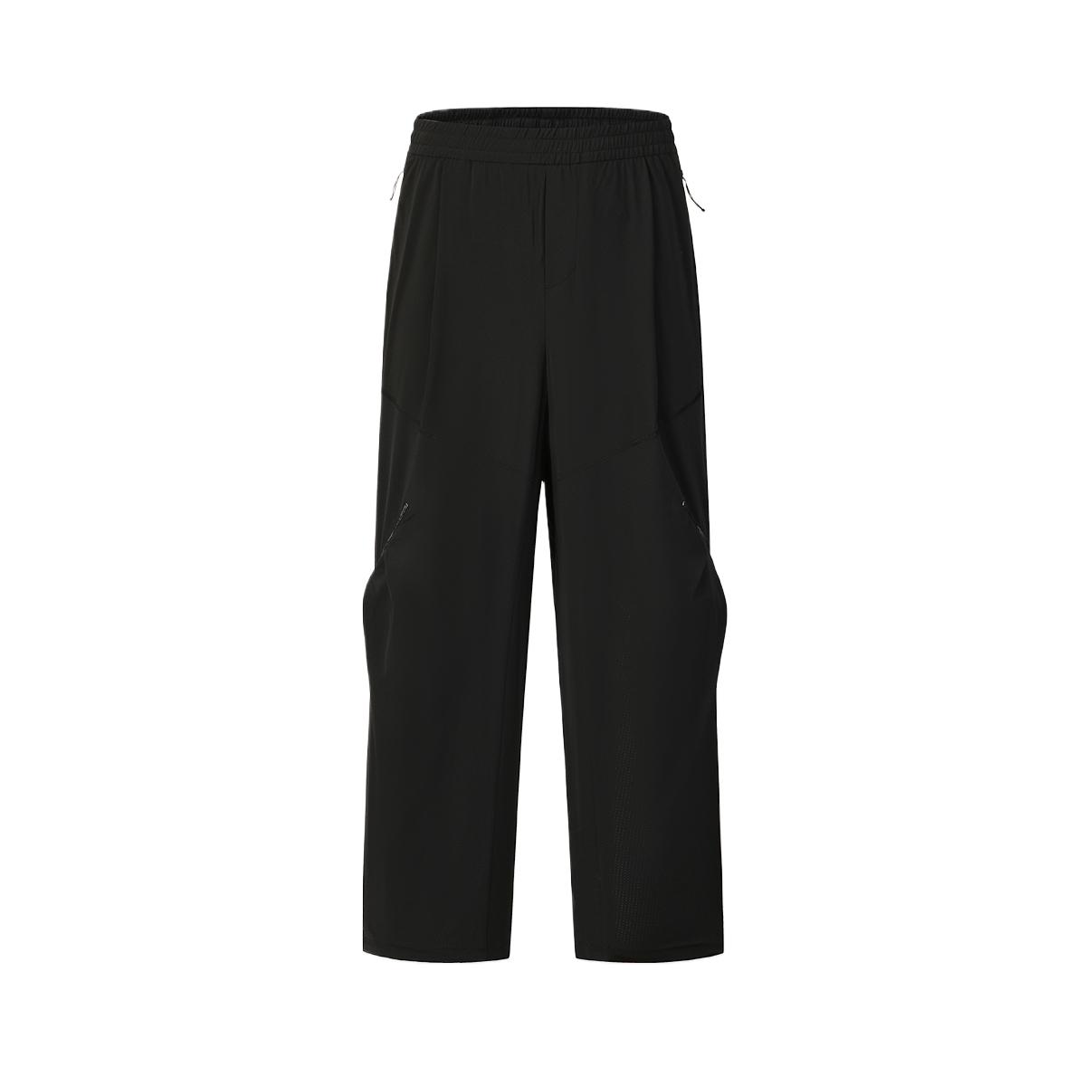 

FILA Fitness Solid Color Mid Waist Straight Leg Casual Pants Men bottoms A11M621822F-BK M