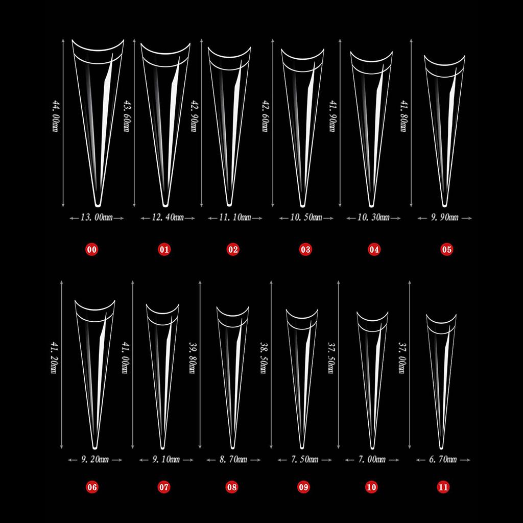 240pcs XXL Stiletto False Nails Press On Acrylic Nail French Half Cover Gel Tips Fake Tips Manicure Supplies DIY Extension Tools