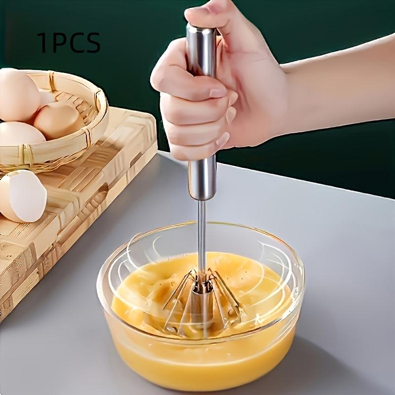 

Wireless Handheld Mixer with 4-Speed Metal Whisk - Ergonomic Grip, Durable Stainless Steel, Ideal for Baking & Cooking, No Electricity Needed