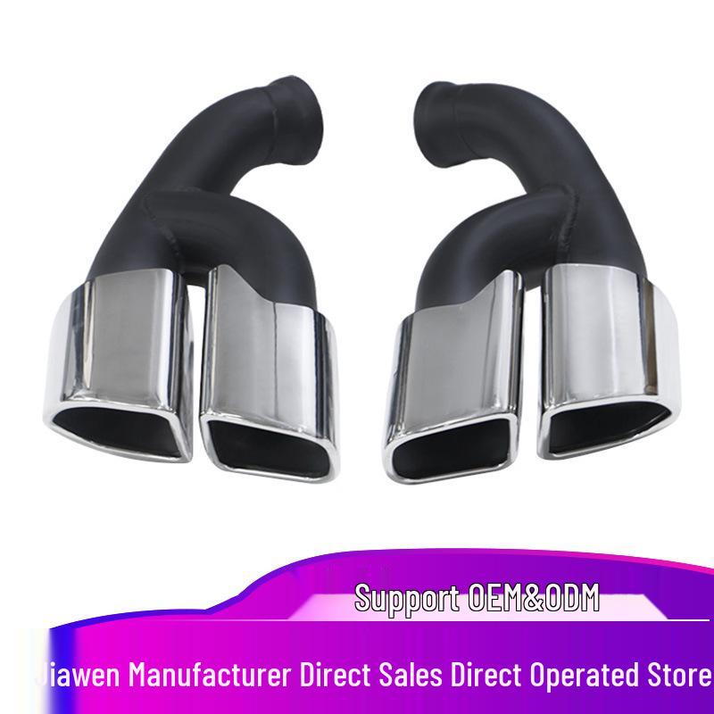 Compatible Stainless Steel Quad Outlet Exhaust Pipe for 2015-2017 Porsche 958 Cayenne Modified exhaust pipe