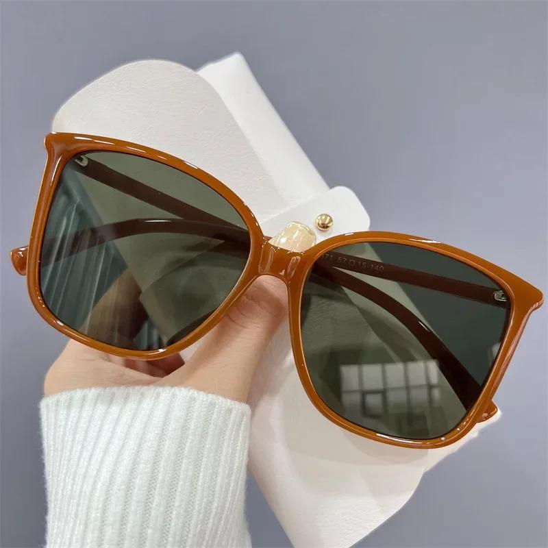 New Oversized Square Sunglasses Women Fashion Vintage Big Frame Sun Glasses Men Driving Goggles Shades UV400 Korean Style