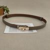 Pure Ladies Cowhide Leather Belt Silver Alloy Buckle Casual Decoration Formal