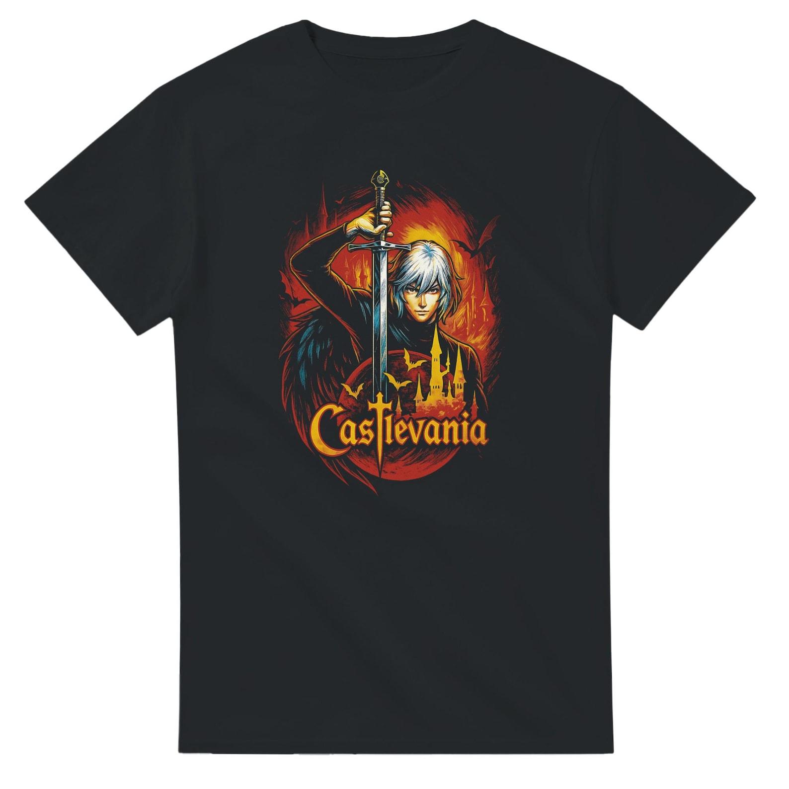 Castlevania Alucard Halftone Heavyweight Unisex Crewneck T shirt | Gildan® 5000 4XL