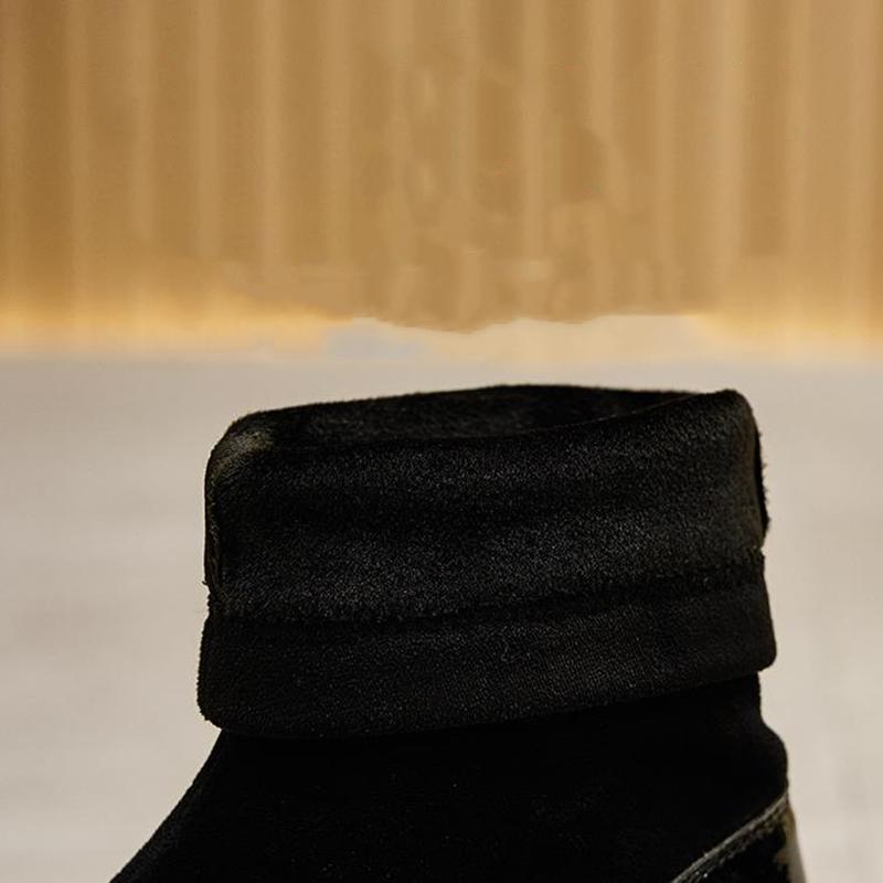 Women's Over-the-Knee Boots Slip-on Fleece-lined High-top Elastic Boot Women Plus Size Non-Slip Riding Boots Female