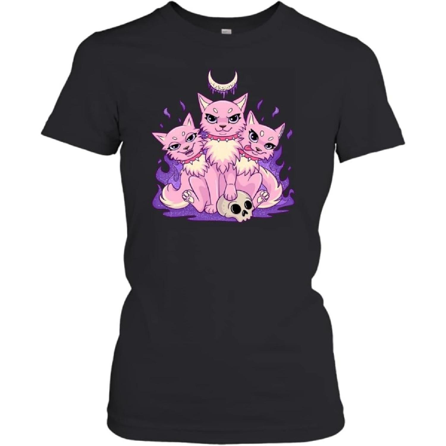 Милый жуткий пес с головой кошки аниме каваи пастель гот одежда S