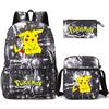 Backpack Teen Student School Bag Three-piece Pencil Case Crossbody Bag