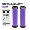 Double Lock On MTB Mountain Bike Handlebar Grips, Aluminum Alloy Rubber Comfortable Anti-Slip Shockproof Universal Cycling Parts