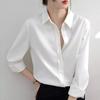 2026 Spring/Autumn Women's Chic Long-Sleeved OL Shirt - Elegant, Layered, Slim-Fit Design
