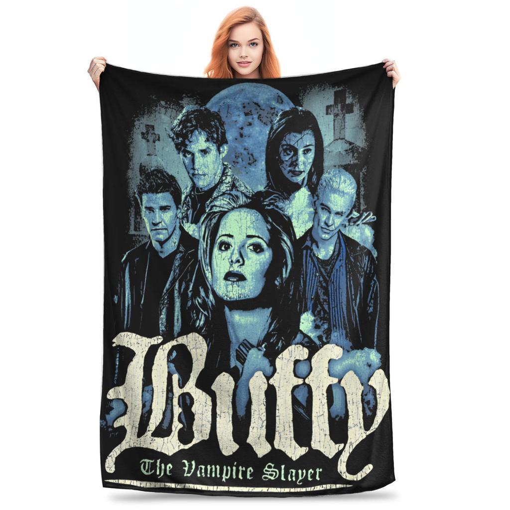 Buffy the Vampire Slayer Kuscheldecke für das Sofa Horrorfilm Weiche Flauschige Plüschdecke Mehrere Größen Tagesdecken für Alle Jahreszeiten