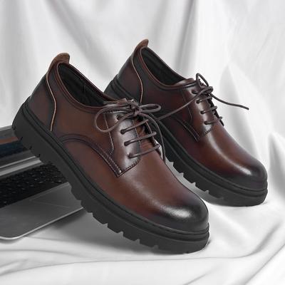 Fashion Luxury Leather Male Oxford Shoes Brown Black Mens Dress Shoes New Fashion Round Toe Men's Business Casual Shoes Formal Footwear