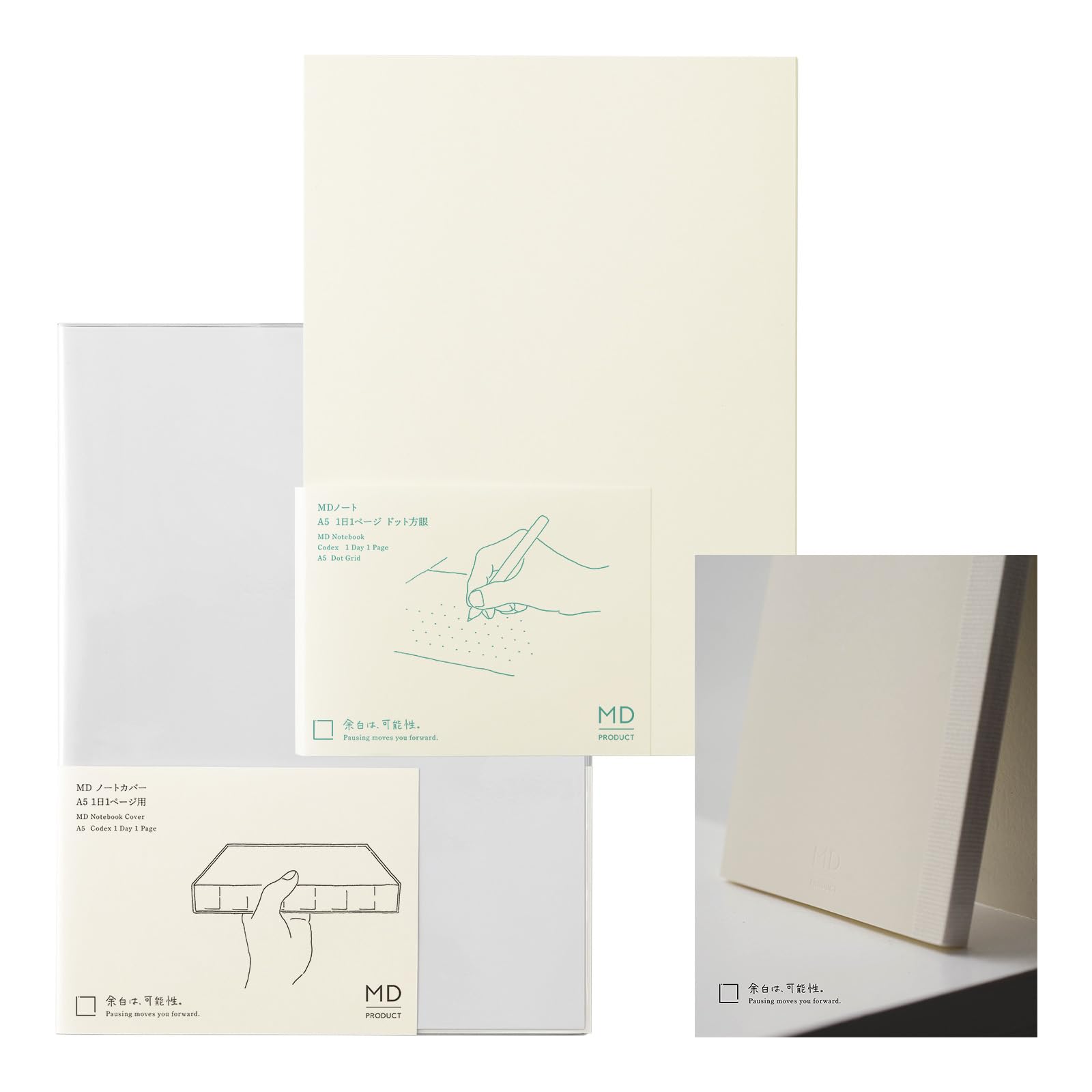 

Midori MD PRODUCT MD 1 Page Per Dot Grid Notebook 15390006 Notebook, A5, Day, + Cover,