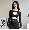Aesthetic Hollow Design Sexy Slim-Fit Jumpsuit - Trendy Long-Sleeved Style for Women