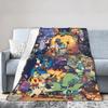 P-Pokemons Fashion Blankets Fleece Autumn/Winter  Breathable Lightweight Throw Fashion Blanket for Sofa Outdoor Bedding Throws