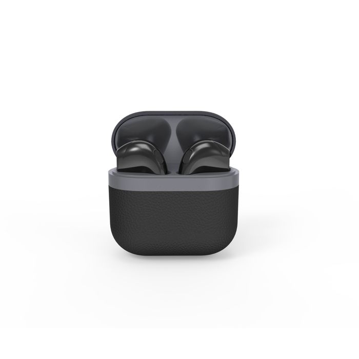 Gembird Wireless TWS In-Ears, Black/Space Grey - Écouteurs Bluetooth 5.0 de haute qualité avec étui de chargement USB-C, appels