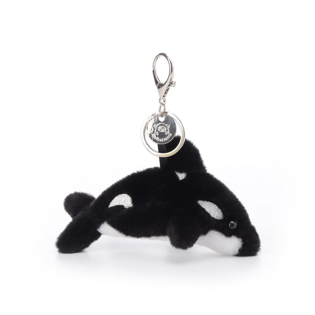 Apricot Lamb Killer Whale Cute Soft Keychain Plush Toy, Perfect for Boys and Girls, Fits Kids Backpacks and Purses, 14cm