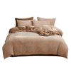 Japanese Class A Full Matte Velvet 3D Carved Mother-Baby 4-Piece Winter Bedding Set