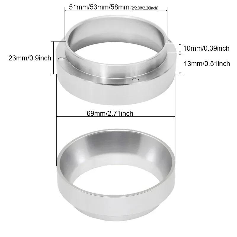 Barista Tamper and Dosing Ring Kit Aluminum Portable Filter Accessories for Espresso Machine Precise Powder Distribution
