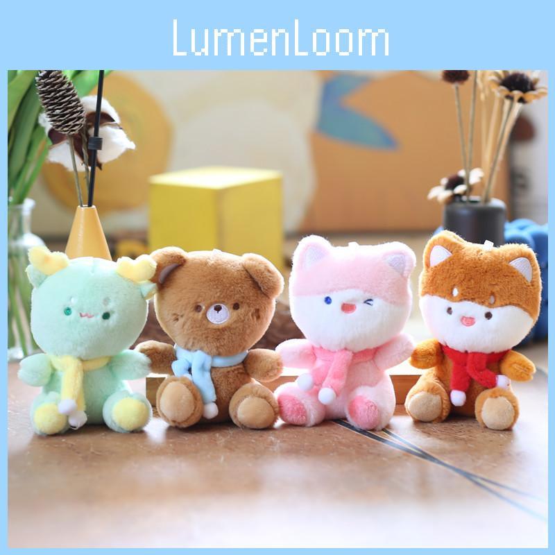 Adorable Plush Bear Keychain Super Soft Stuffed Animal Doll Bag Charm