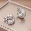 925 Silver Cubic Zirconia Earrings For Women Vintage Designer Small Round Cilcle Earrings Party Hypoallergenic Jewelry