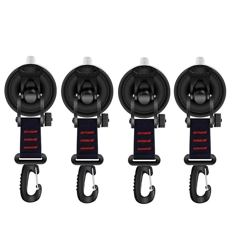 Suction Cup Hooks Strong Car Tent Buckle with Glass Hook Camping Accessories Mountaineering Buckle forTravel Hiking Suction Cup