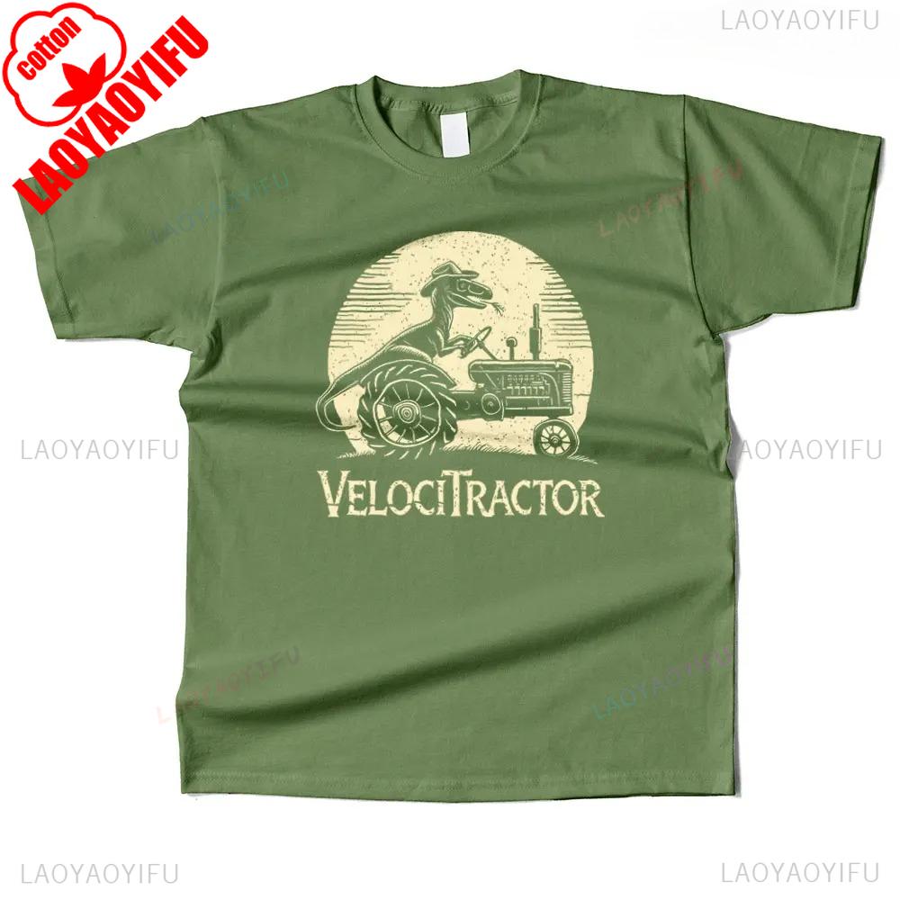 

Мужская хлопковая футболка с графикой VelociTractor, уличная повседневная футболка для мужчин и женщин, графические футболки, уличная одежда, летние топы S