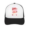 Retro Valentine Love Heart Stack Mesh Baseball Cap Casual Hat Outdoor For Womens Unisex FeUnisex