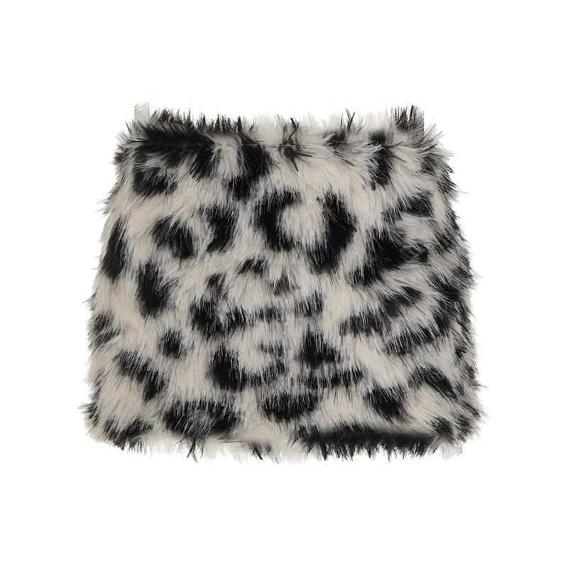 European Leopard Print Fur Skirt - Sexy, Slimming, Versatile Autumn Winter Style for Women