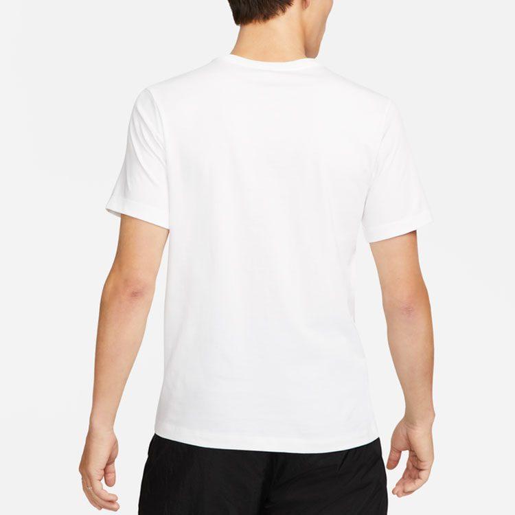 Nike T Shirts Men's White Crew Neck Moderate Straight Fit DR7806-100