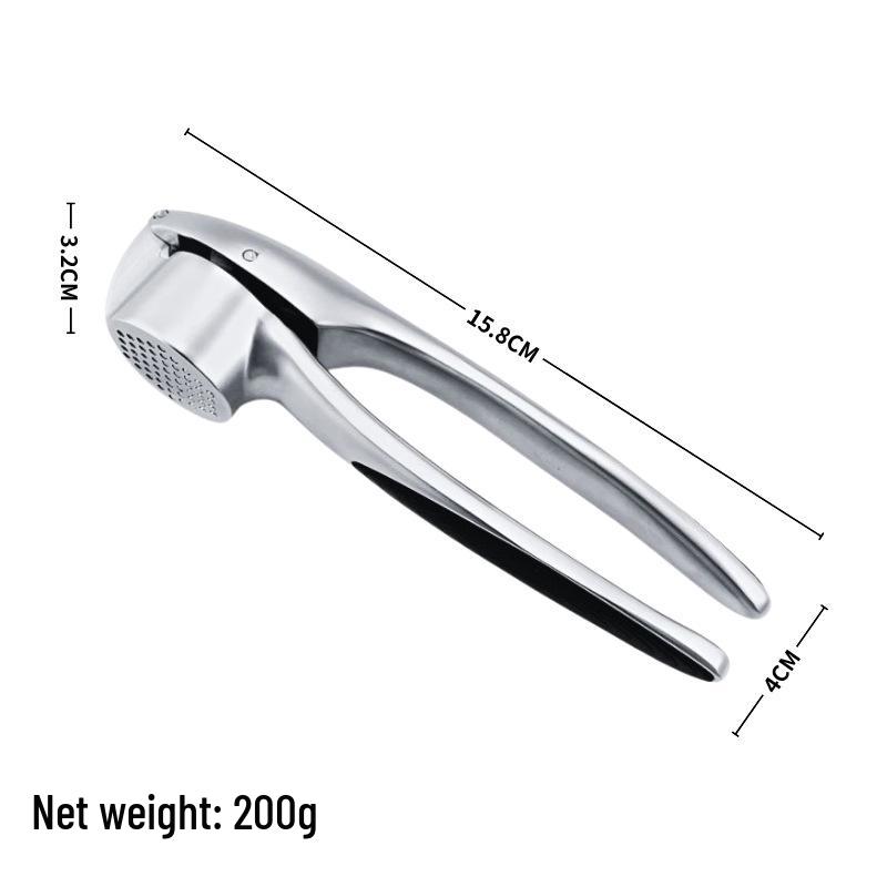 Zinc Alloy Manual Garlic Press & Peeler Kitchen Gadget
