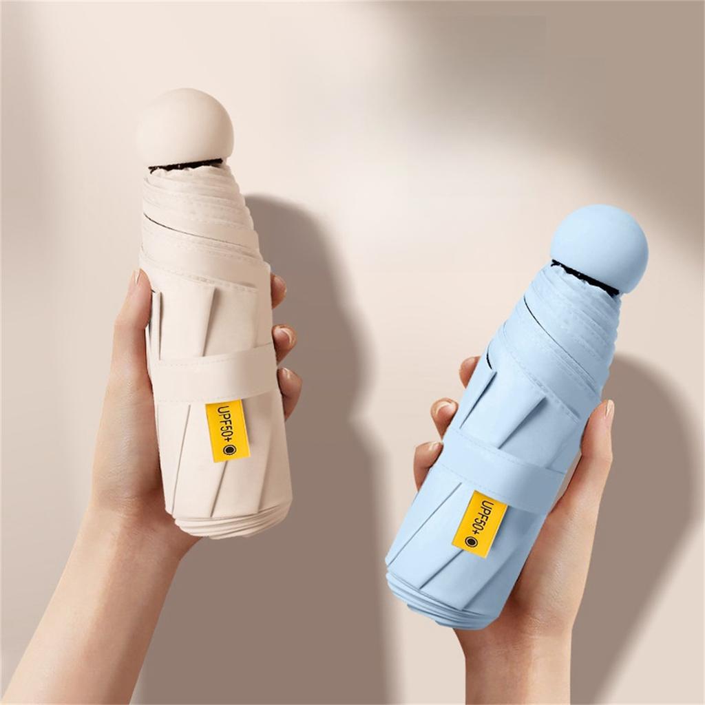 6-Ribs Sun Umbrella Portable Mini Umbrella Sun Protection Capsule Umbrella Parasol with Box Uv Folding Pocket Umbrella
