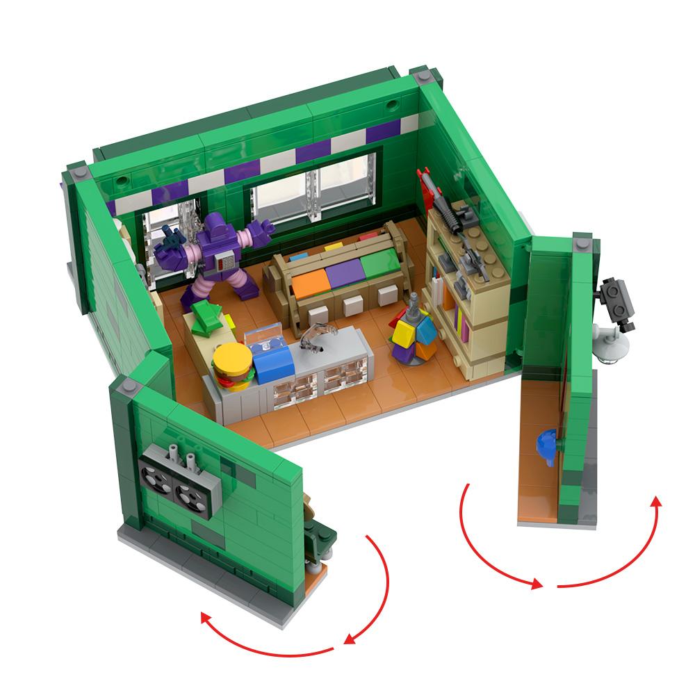 Gobricks MOC Simpsoned Springfield Baseball Card Shop Modular Bricks Model Baseball Card Shop Modular Building Blocks Toys Gift