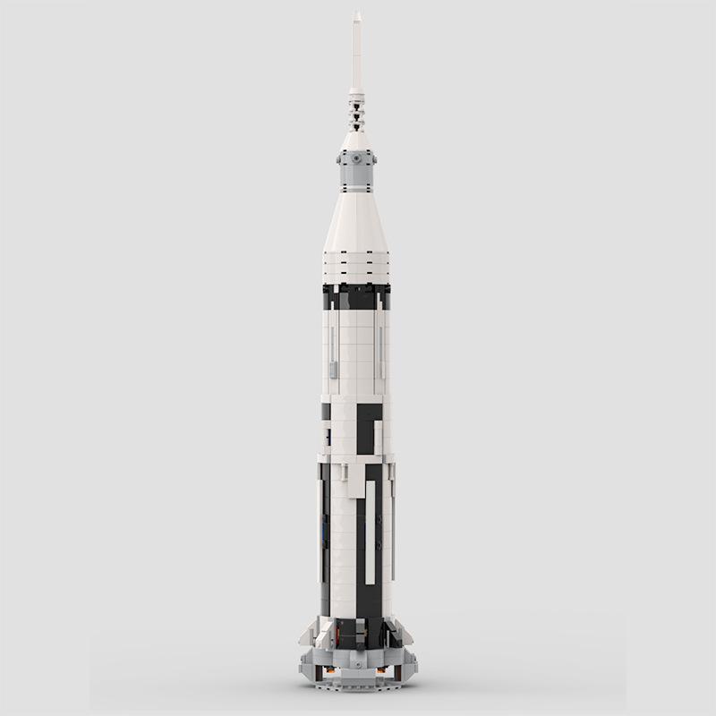 Saturn IB Model Heavy Building Blocks Space Rocket Ideas Bricks Display Rack Educational Toy Kids Birthday XMAS Gift