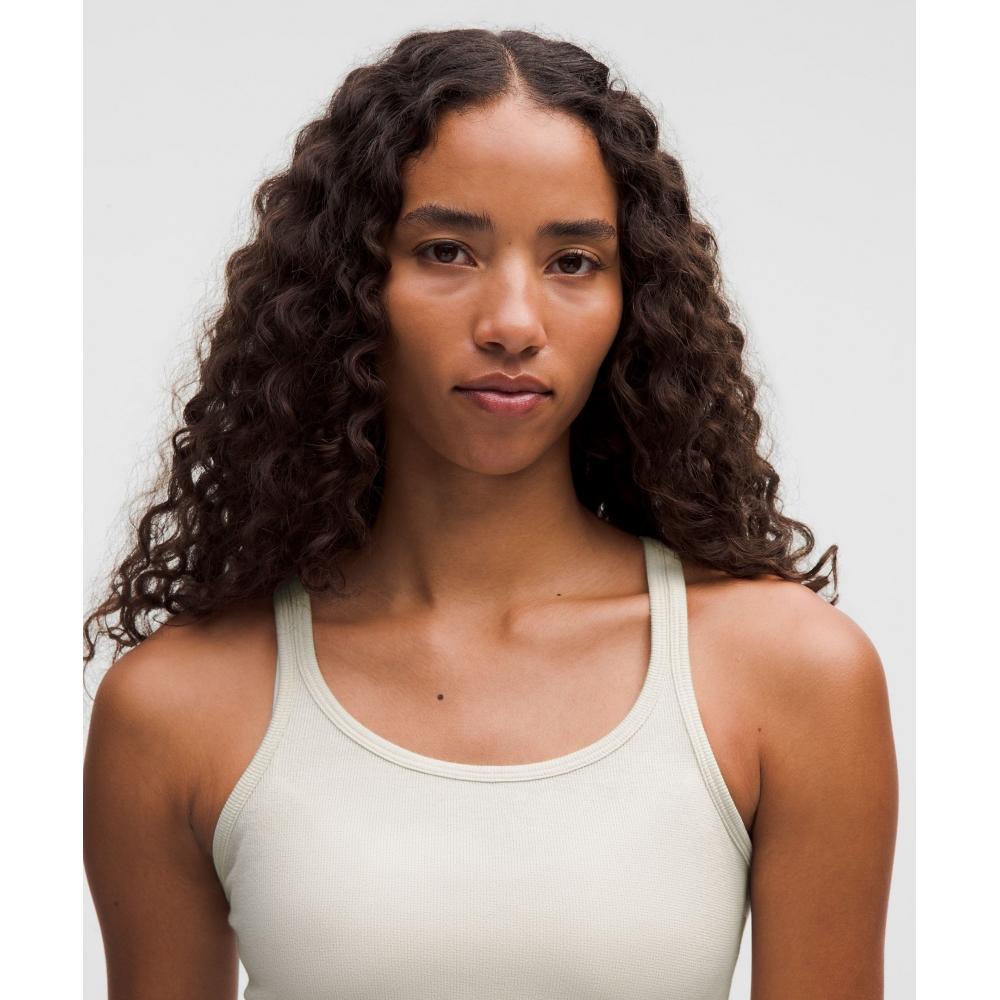 Lululemon Hold Tight Thin Strap Tank Top  Sparkle Light Ivory Silver