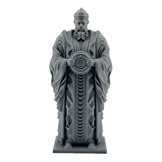 3D Printed Hierarch Medieval Figurine Men Statue Vintage Carving Sculpture Ornament