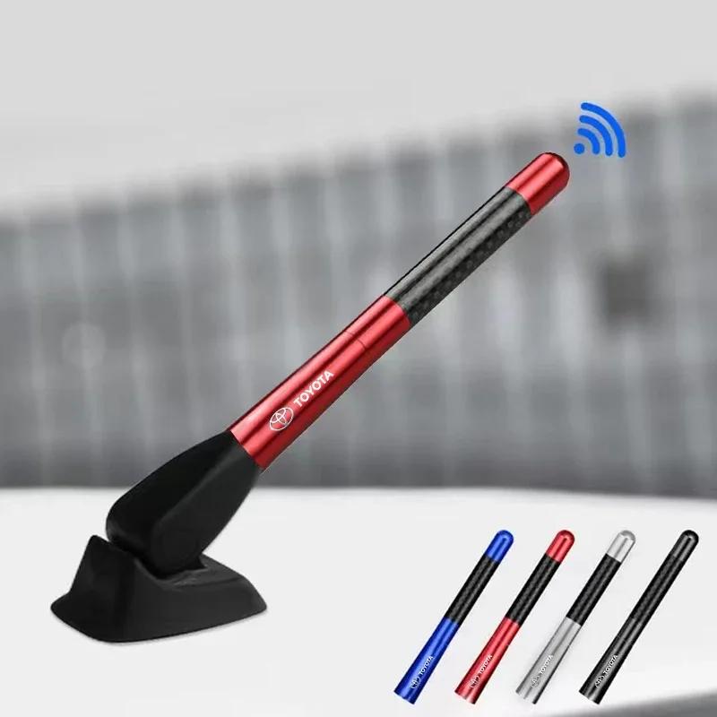 12cm Car Delicate Carbon Fiber Short Antenna Radio Auto Accessories For Toyota Chr Corolla Yaris Rav4 E150 E120 Land Cruiser 200