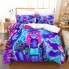 3D Neon Rider Drives Sport Cars Pattern Bedding Set Duvet Cover Pillowcase Single Double Twin Full Queen King for Bedroom Decor