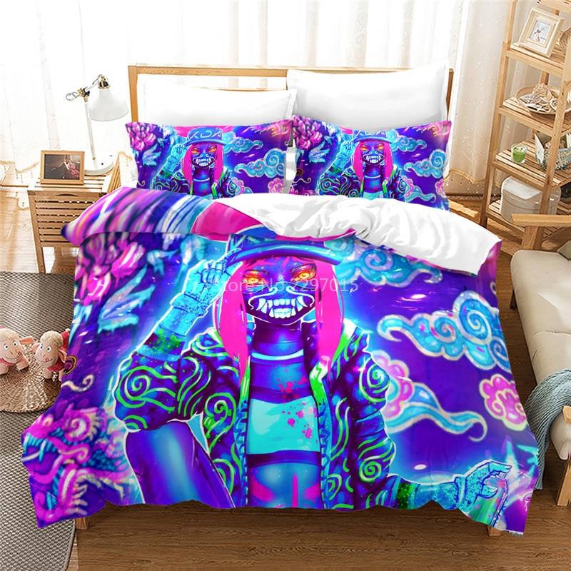 3D Neon Rider Drives Sport Cars Pattern Bedding Set Duvet Cover Pillowcase Single Double Twin Full Queen King for Bedroom Decor