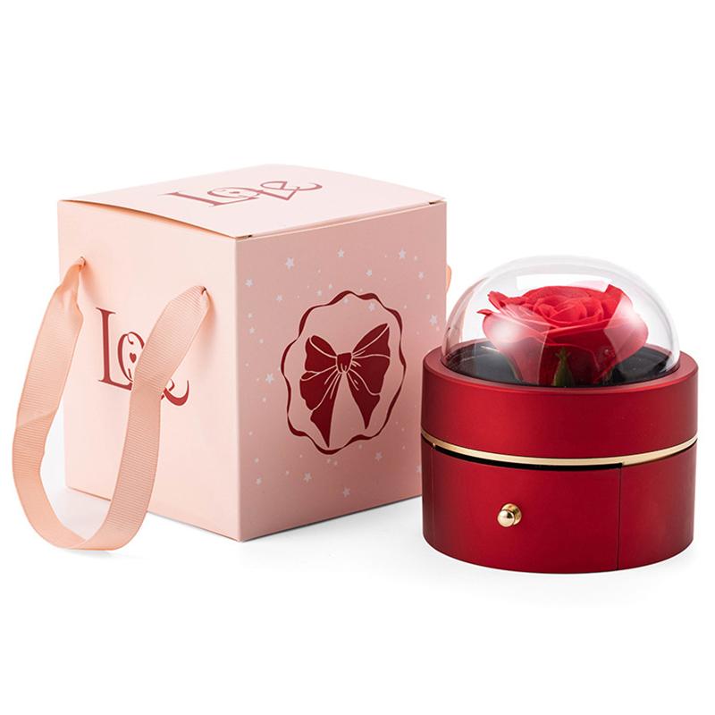 1 Stück Schmuck-Organizer Kreative Geschenkbox Hochzeitsfeier Dekoration Papierseife Blumen Valentinstag Unsterbliche Blume Rose Blume