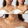 Simple And Cold Metal Collar Choker Fashion High-End Cross Contour Open Collar