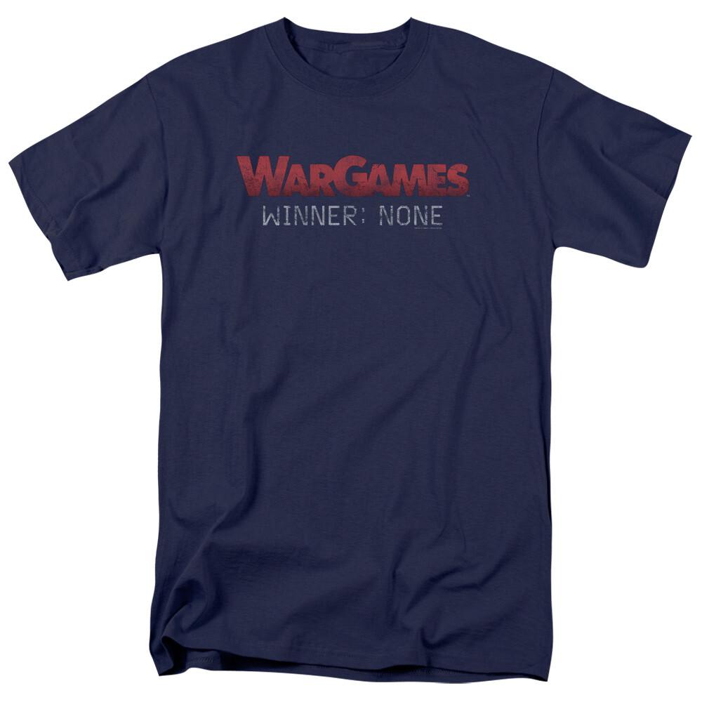

26 WarGames No Winners T Shirt Mens Licensed 80s Movie Tee Navy Unisex T-Shirt XXL