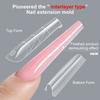 256Pcs/Box Nail Sandwich Dual Form Nail Tips Quickly Building Gel Form Nail System Full Cover Tips Nail Extension Form