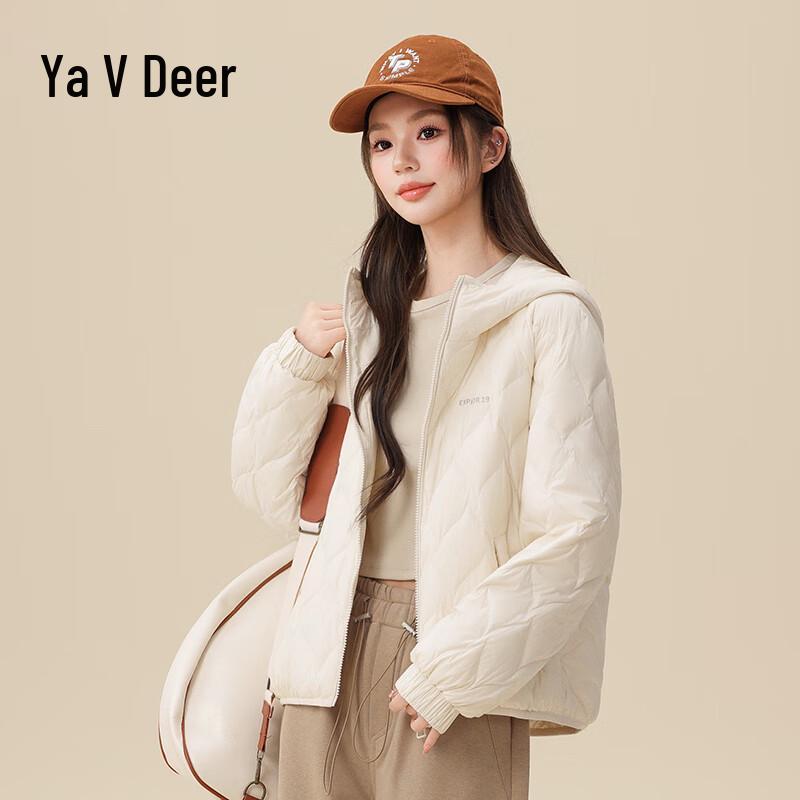 Yalu Women's Lightweight Hooded Short Duck Down Jacket