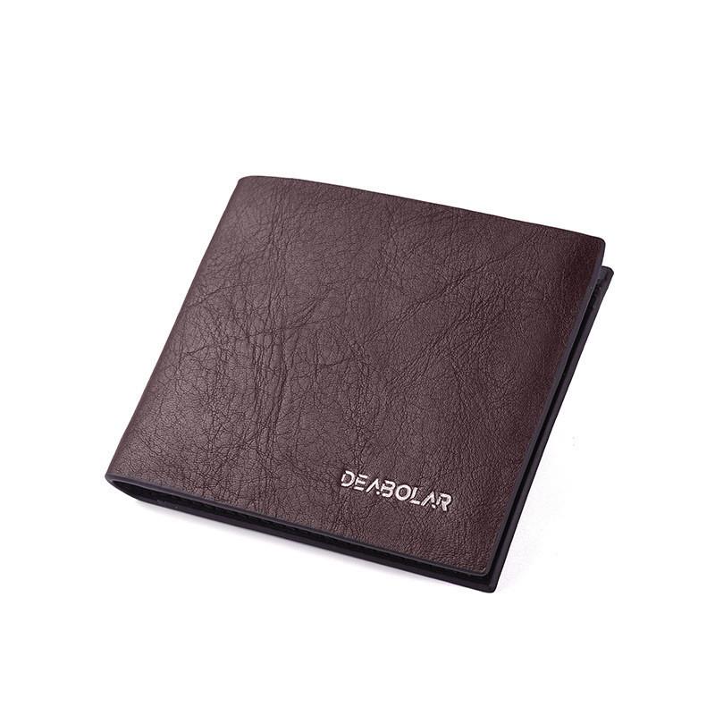 Factory Wholesale Men s Short Wallet With Stylish Horizontal And Vertical Design European And American Style Light Brown1