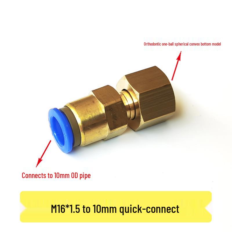 Stickstoff-Druckminderer mit 4mm Schnellanschluss und Sauerstoffregler-Manometer M16-Adapter