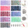 10 Fächer 4/5/6/8/10mm ABS Imitation Perlen Set Farbverlauf Ohne Loch Runde Lose Perlen Für DIY Schmuckherstellung Zubehör