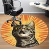 1pc Cat Sunburst Office Round Area Rug, Under Office Chairs Bedroom Living Room Home Decor, Room Deco, Available in Various Sizes