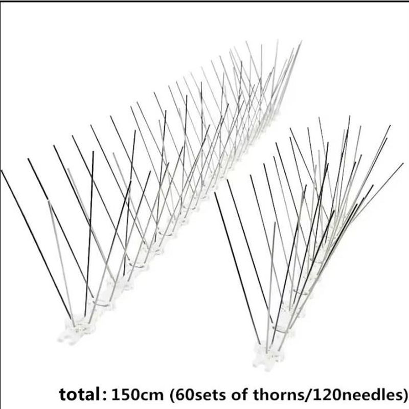 1-10Pcs Pigeon Spikes Stainless Steel Bird Spike Bird Deterrent Wire Spikes Keep Birds Away Proof Nails for Fence Roof Blacony