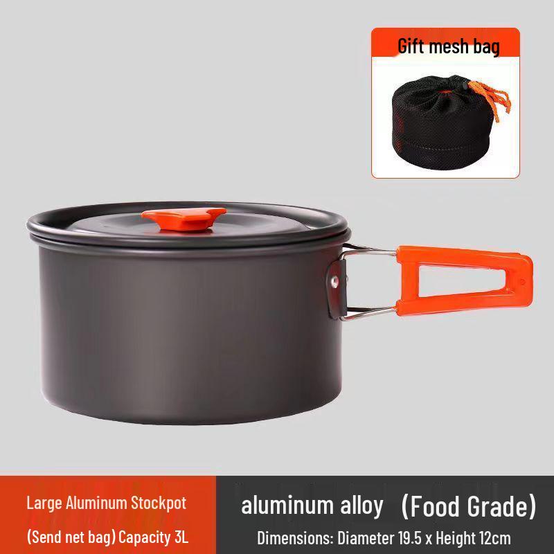 Portable Outdoor Camping Cookware & Kettle Set